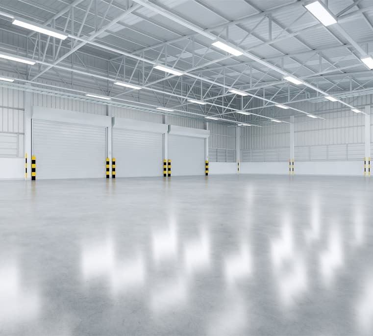 Interior of a small-bay flex industrial unit