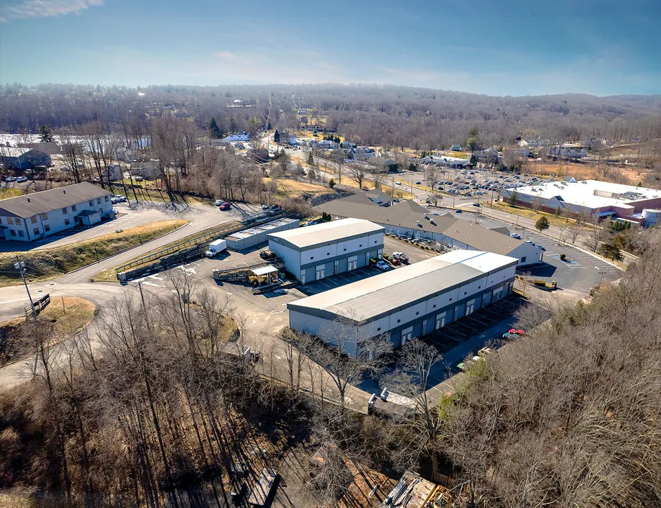 New Fairfield, Connecticut: both buildings from above