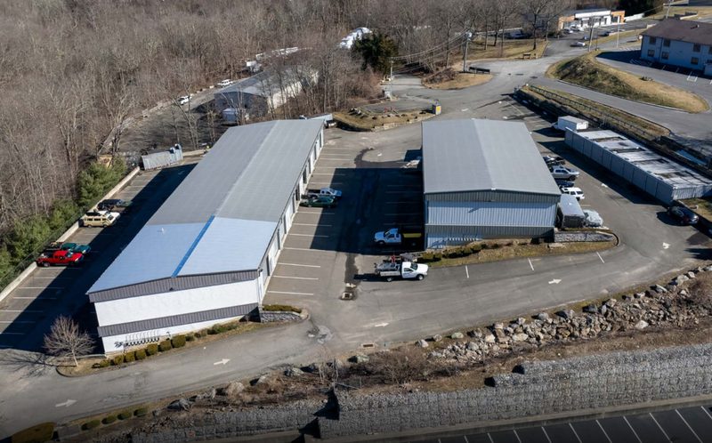 United Flex New Fairfield: both buildings and the drive from above